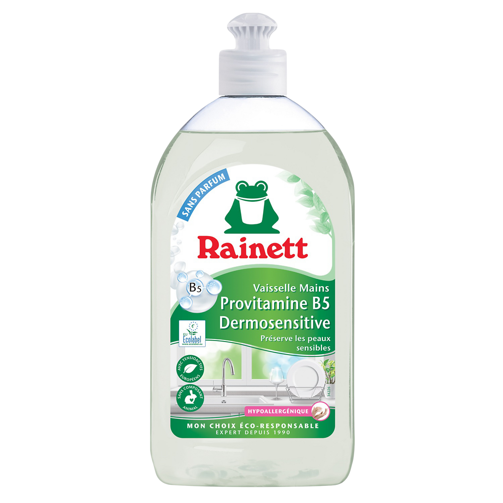 Liquide vaisselle dermosensitive ecolabel RAINETT, 500ml