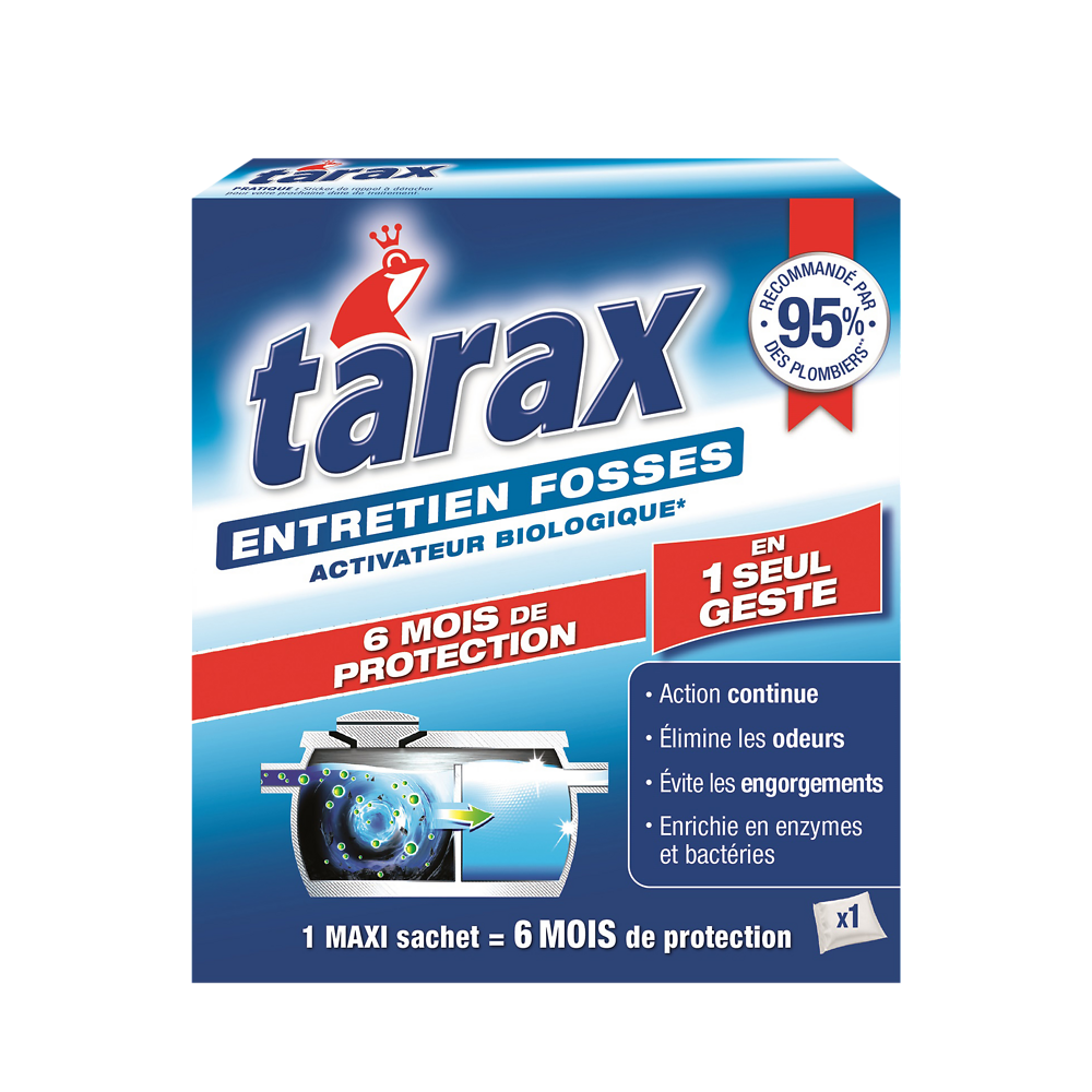 Activateur microbilles pour fosses septiques efficace 6 mois TARAX, 200g