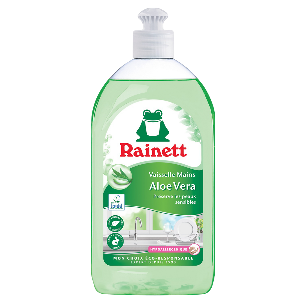 Liquide vaisselle main aloe vera Ecolabel RAINETT, 500ml