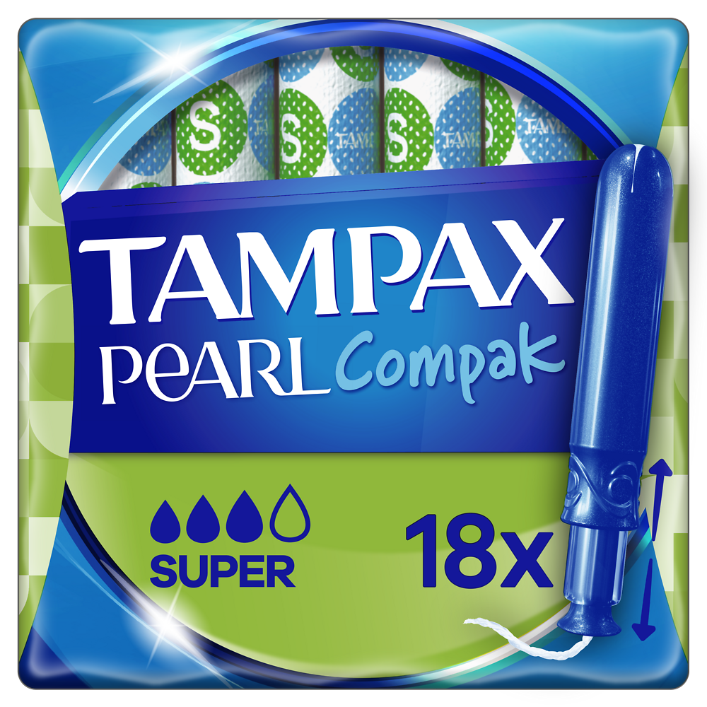 Tampons hygiéniques avec applicateurs Pearl super TAMPAX, x18