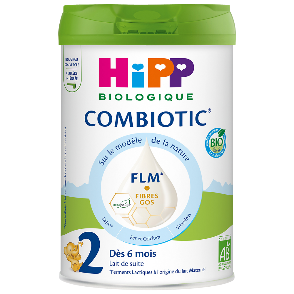 Lait 2eme age en poudre BIO 6-12M HIPP COMBIOTIC - 800g