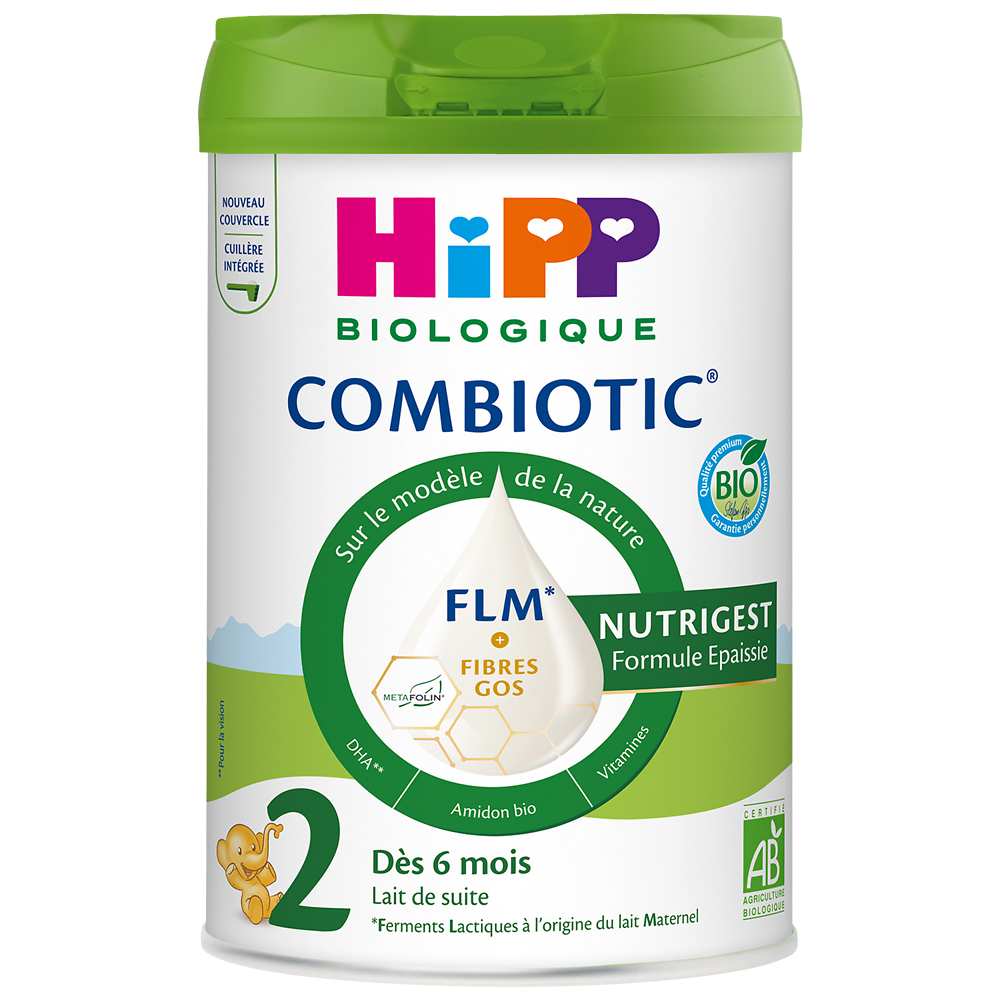 Lait 2eme age Epaissi BIO 6-12M HIPP COMBIOTIC NUTRIGEST - 800g