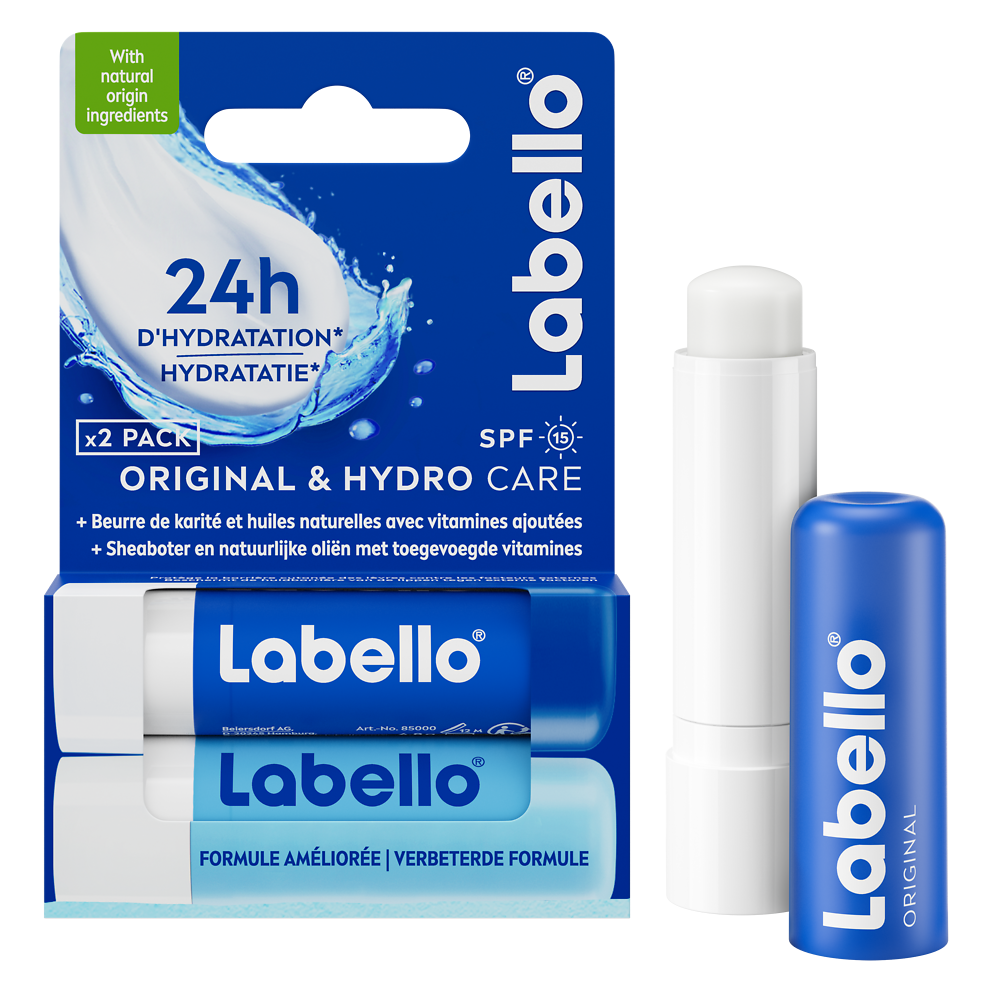 Stick lèvres hydratant LABELLO Original&Hydrocare 2x4,8g