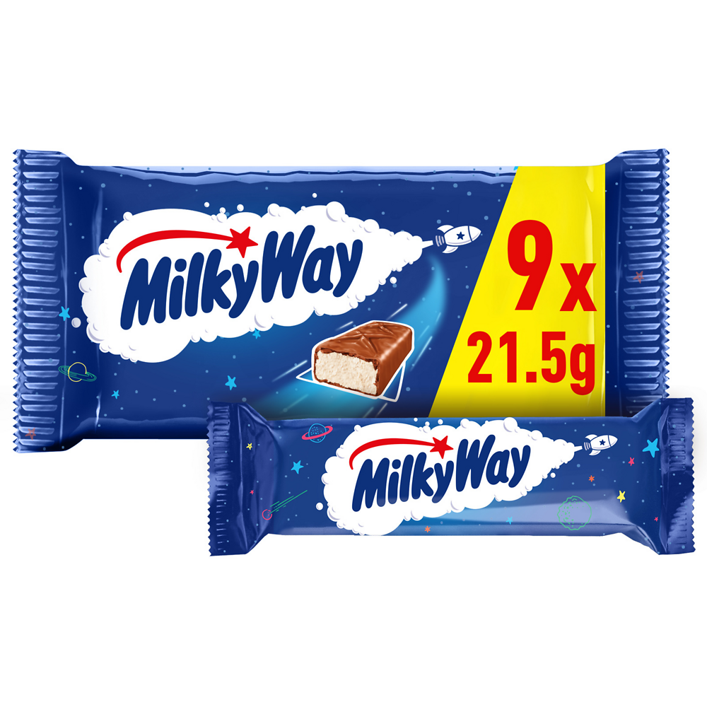 Bouchées chocolat MILKY WAY pack barres x9 194g