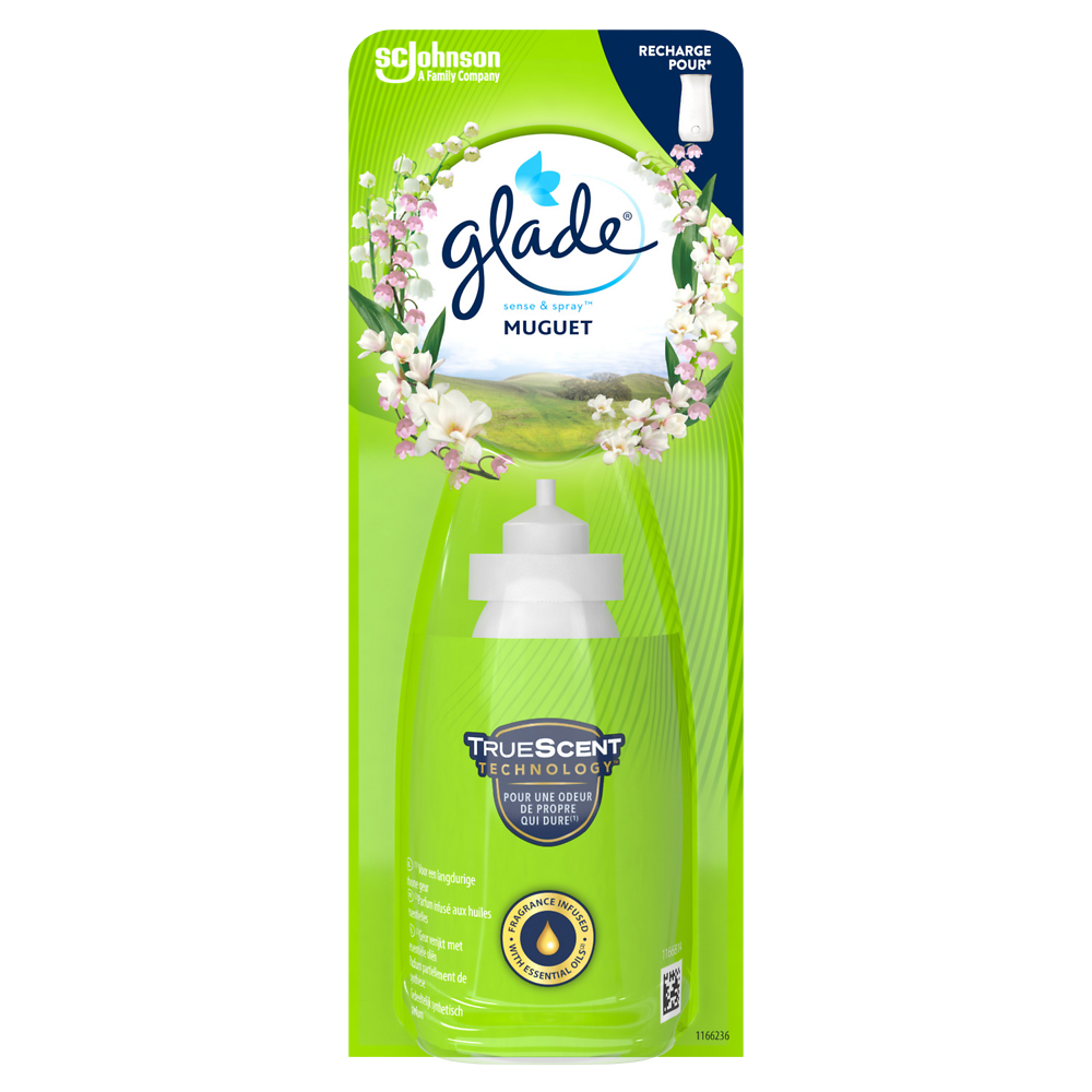 Recharge Diffuseur Sense&Spray Muguet aux huiles essentielles GLADE 18ml