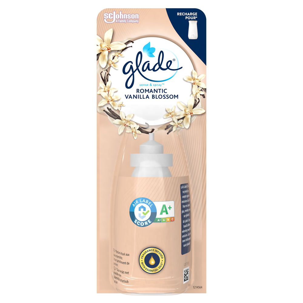 Recharge Diffuseur Sense&Spray Vanille aux huiles essentielles GLADE,18ml