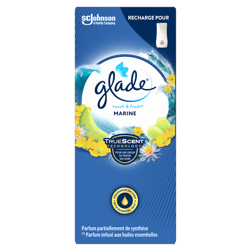 Recharge Touch&Fresh Marine aux huiles essentielles GLADE, 10ml