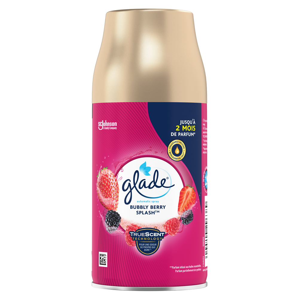 Glade automatic spray recharge bubbly berry splash - infusé auxhuiles essentielles 269ml