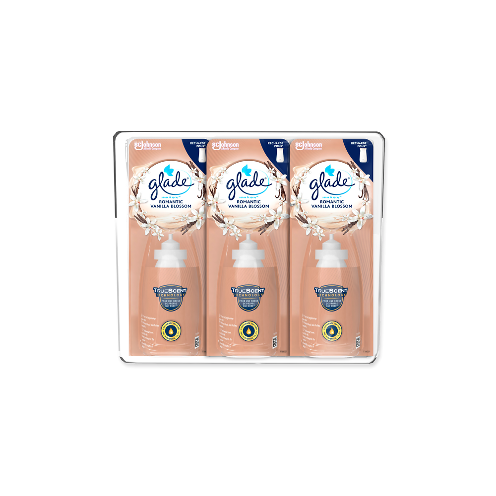 GLADE SENSE & SPRAY RECHARGE RELAXING ZEN lot de 3 - aux hui