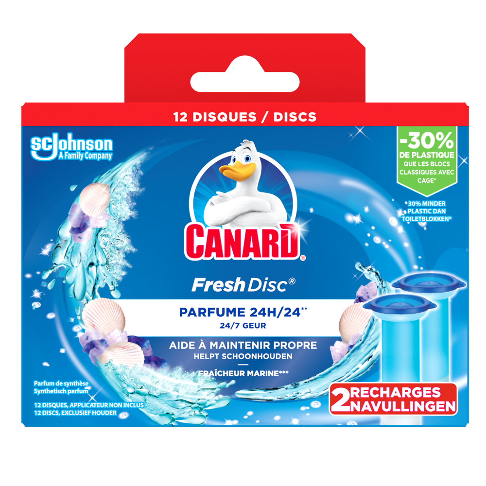 Canard fresh disc liquide marine recharge 2x6 disques 72ml