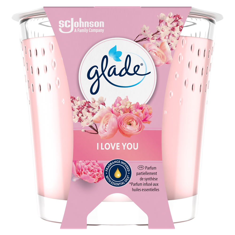 GLADE BOUGIE I LOVE YOU - sans huile de palme 112G