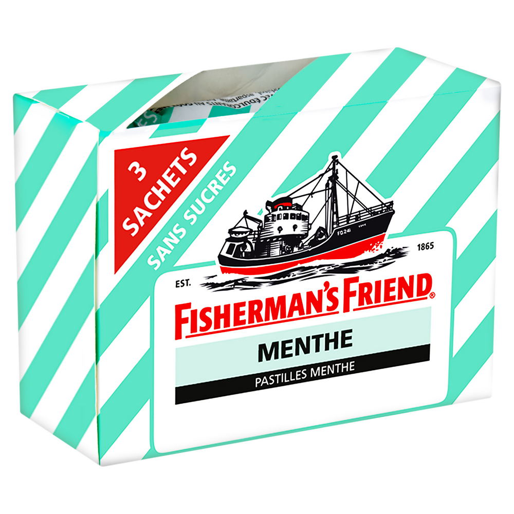 Pastilles menthe sans sucre FISHERMAN'S FRIEND, 3 sachets de 25g