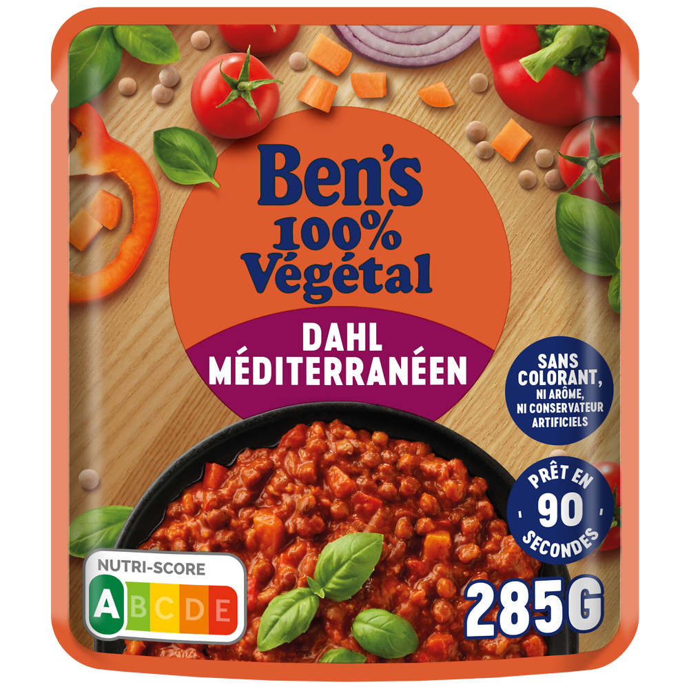 Plat cuisiné sauce micro-ondable Dahl Méditerranéen BEN'S ORIGINAL 285g