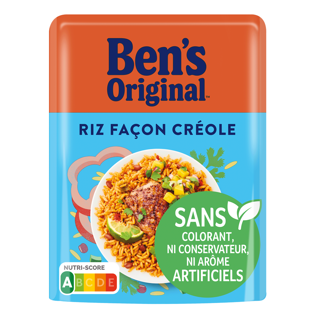 Riz micro-ondable façon Créole 2min BEN'S ORIGINAL 220g