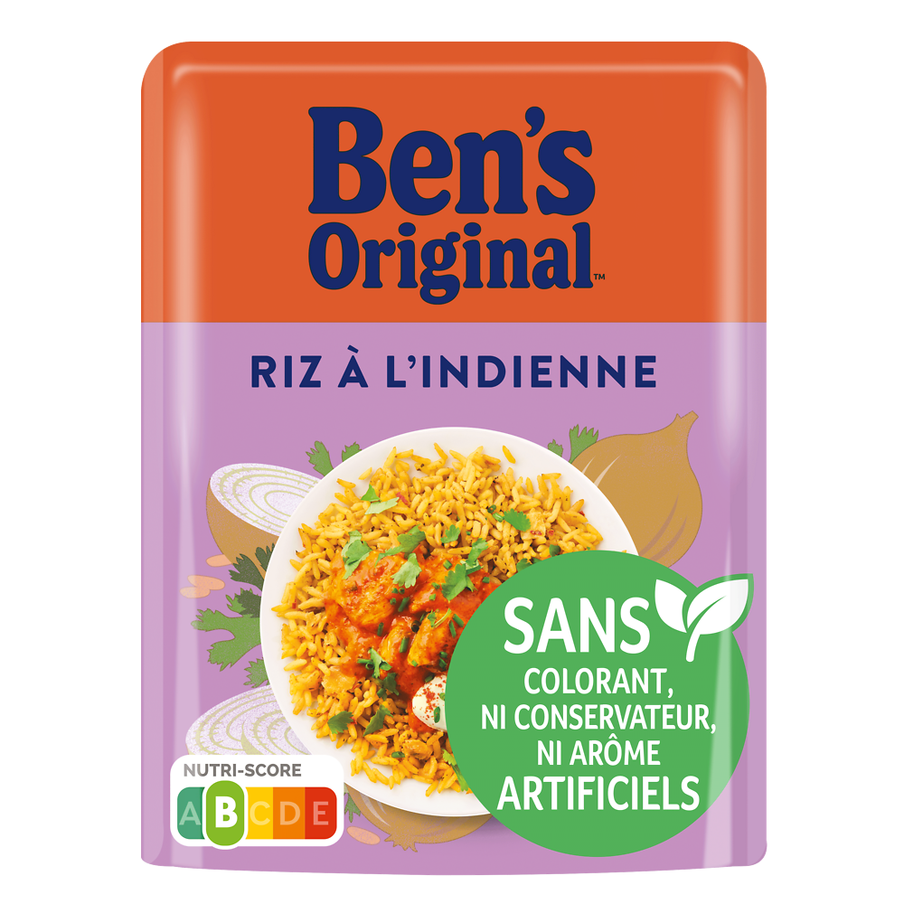 Riz micro-ondable cuisiné à l'Indienne 2min BEN'S ORIGINAL 220g