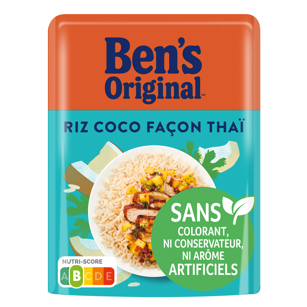 Riz micro-ondable à la Coco façon Thaï 2min BEN'S ORIGINAL 220g