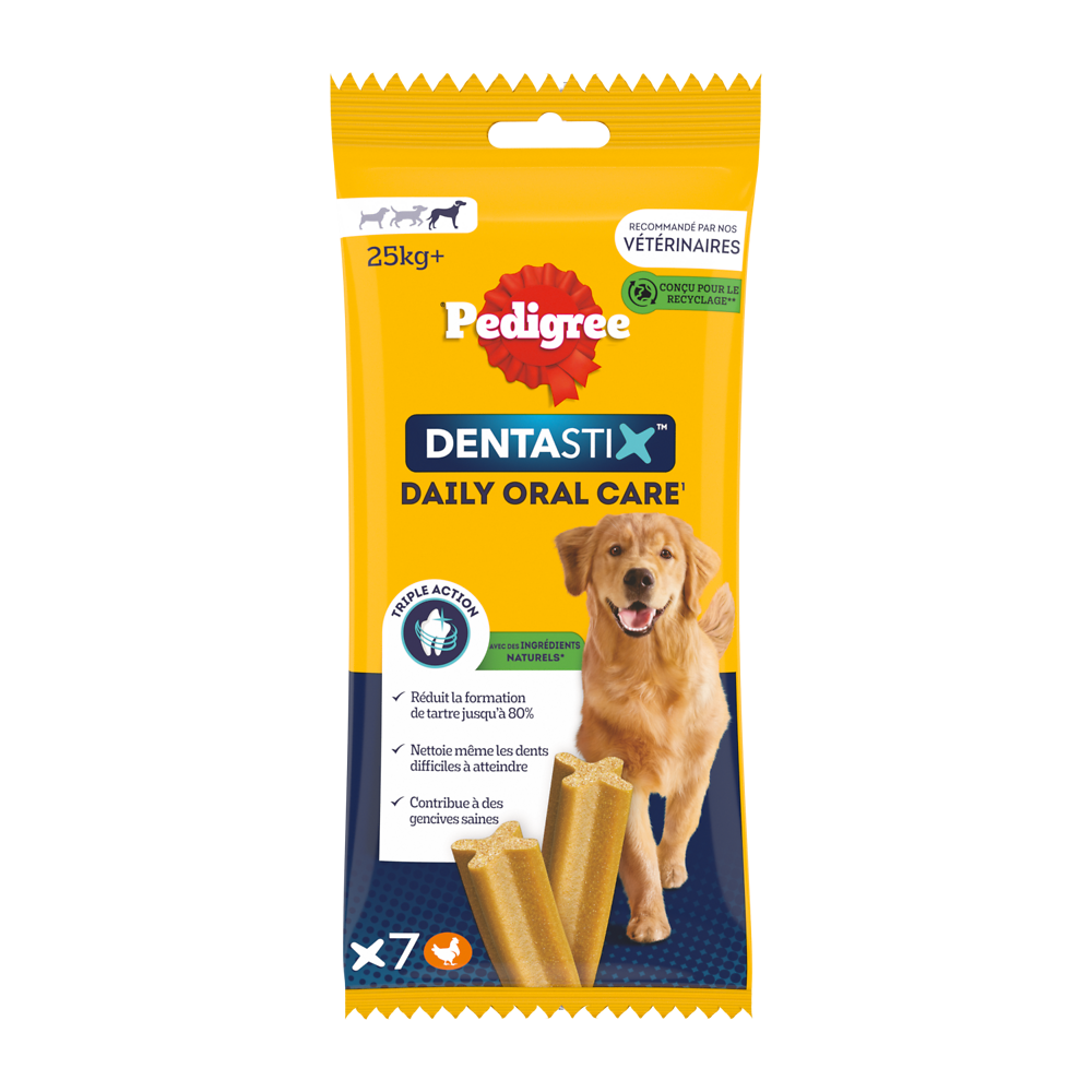 Bâtonnets à mâcher grand chien Dentastix PEDIGREE x7 - 270g