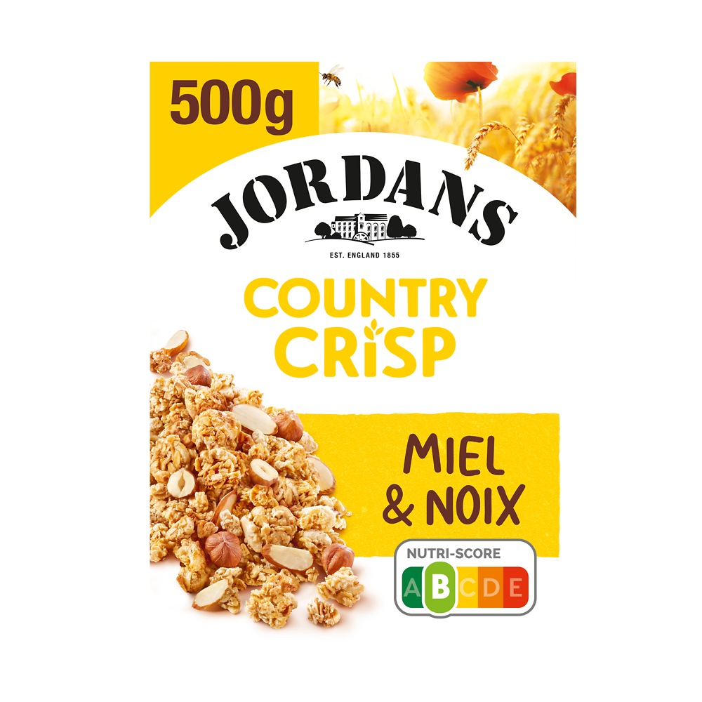 Céréales country crisp miel & noix JORDANS 500g