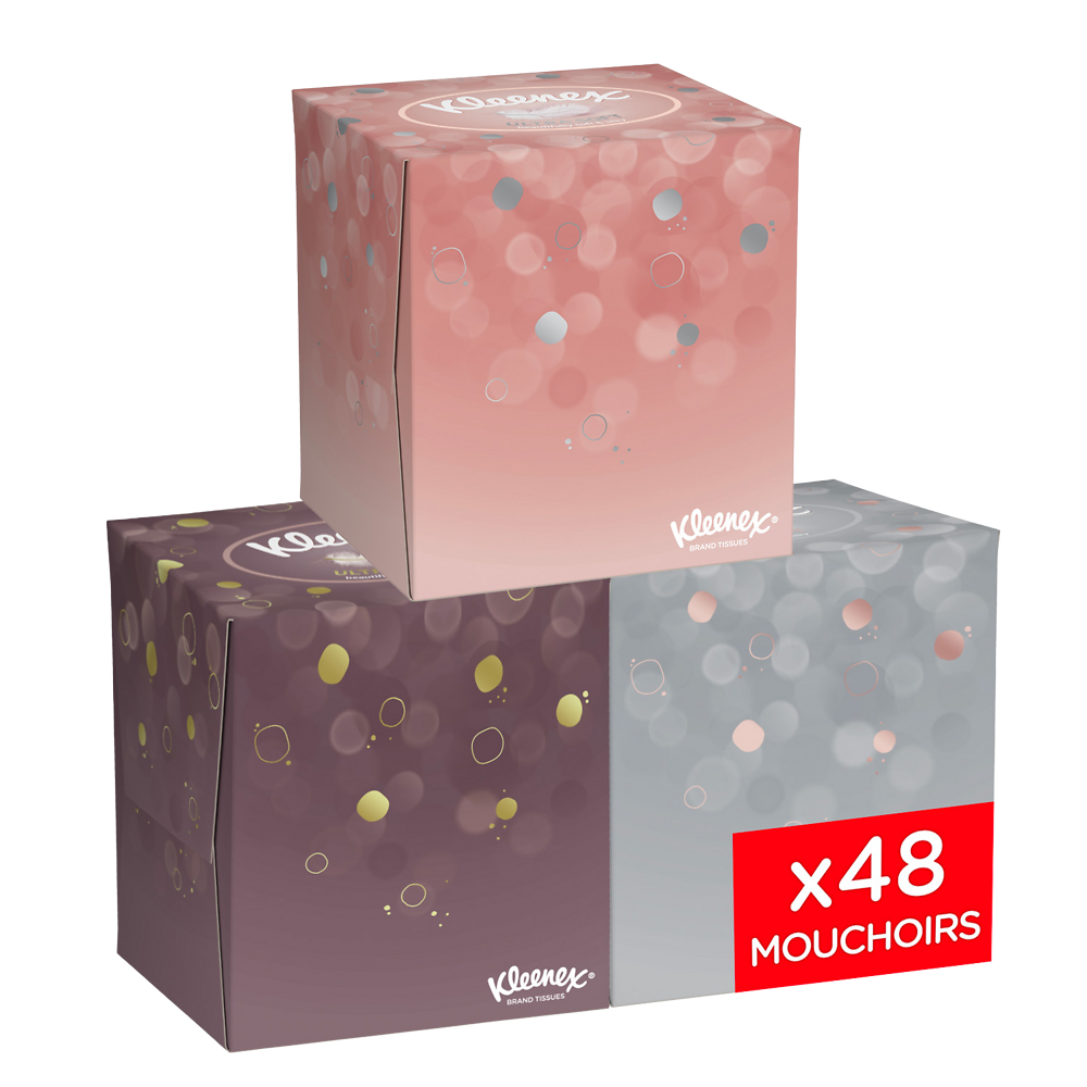 Mouchoirs ultra soft KLEENEX boîte cubique x48