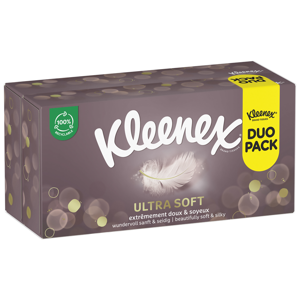 Mouchoirs ultra soft boîte KLEENEX lot 2x64