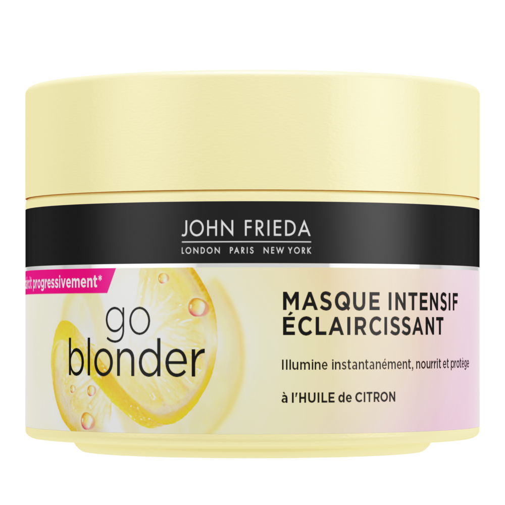 Masque capillaire intensif éclaircissant go blonder sheer blonde JOHNFRIEDA, potde 250ml