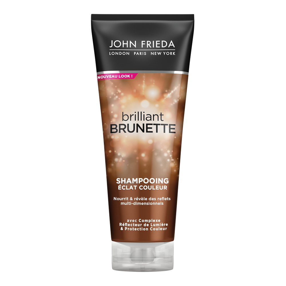 Shampooing brillant brunette nutrition protection couleur JOHN FRIEDA,tube de 250ml