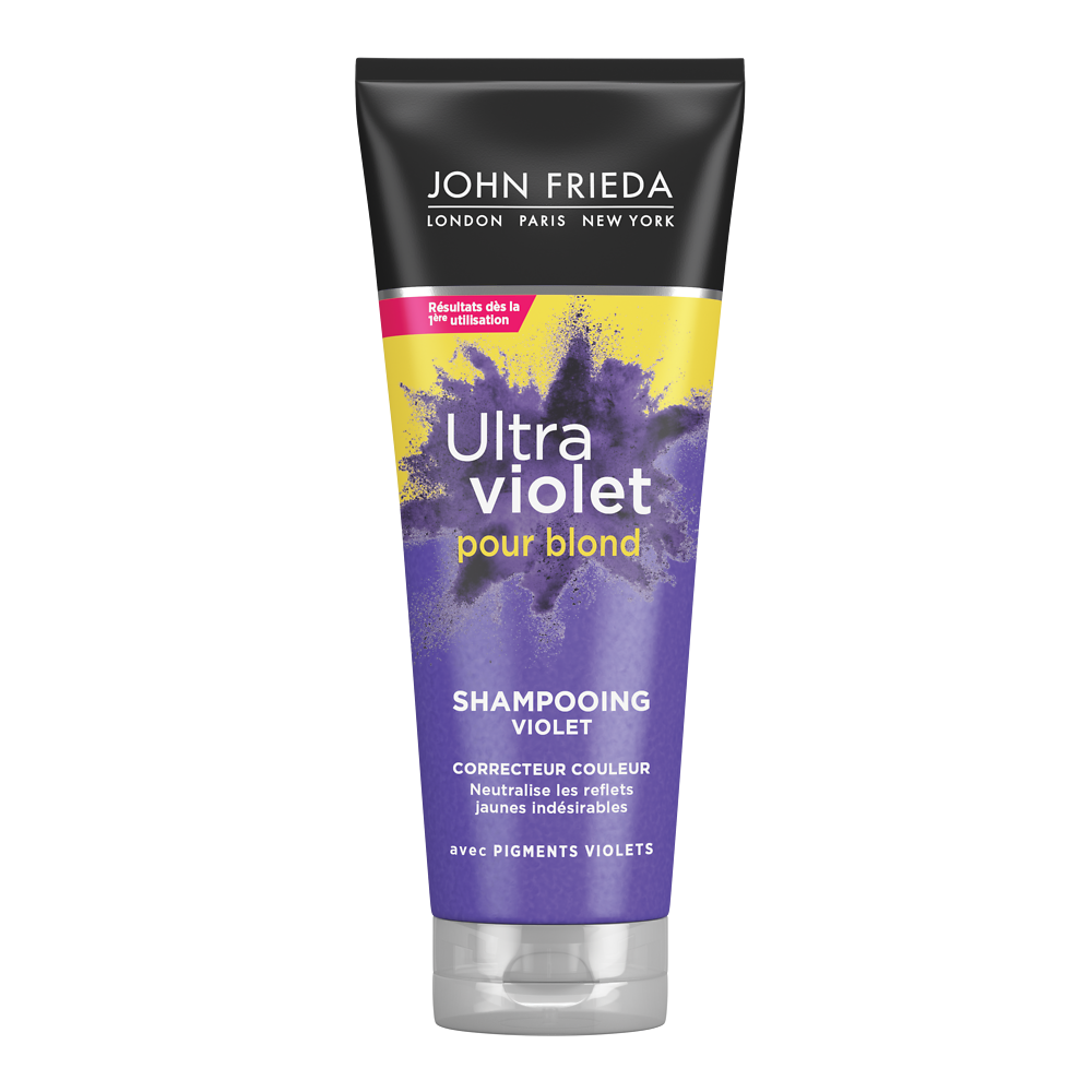 Shampooing ultra violet pour blondes correcteur couleur JOHN FRIEDA, tube de 250ml