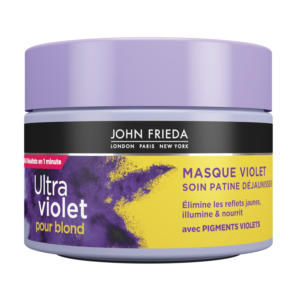 Masque cheveux ultra violet soin platine déjaunisseur JOHN FRIEDA 250ml