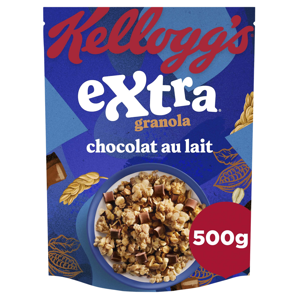 Céréales Extra Kellogg's Granola Chocolat au Lait - 500G