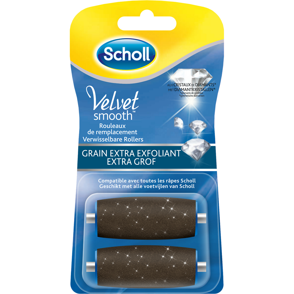 Rouleaux de remplacement aux grains extra exfoliant velvet smooth express pedi SCHOLL, x2