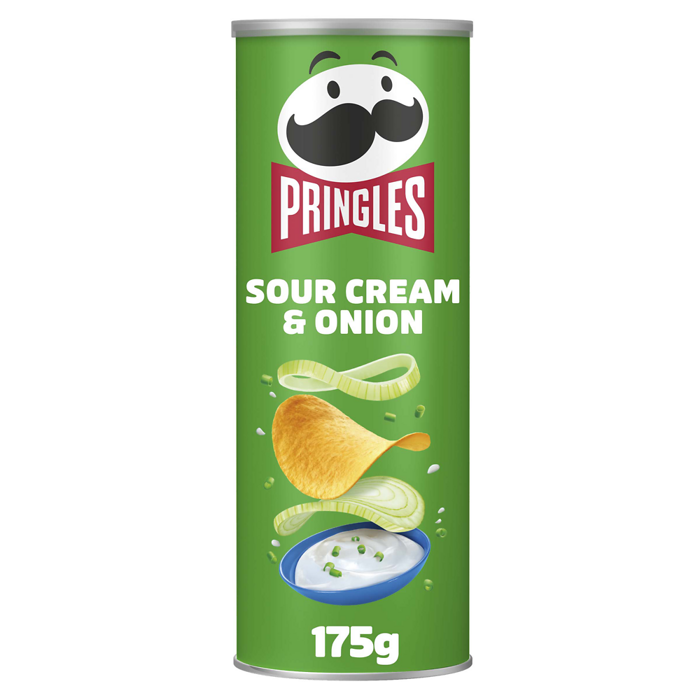 Chips tuiles Crème et Oignon PRINGLES - Boîte de 175g