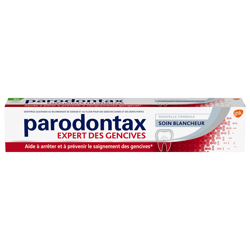 Dentifrice soin blancheur PARODONTAX, tube 75ml