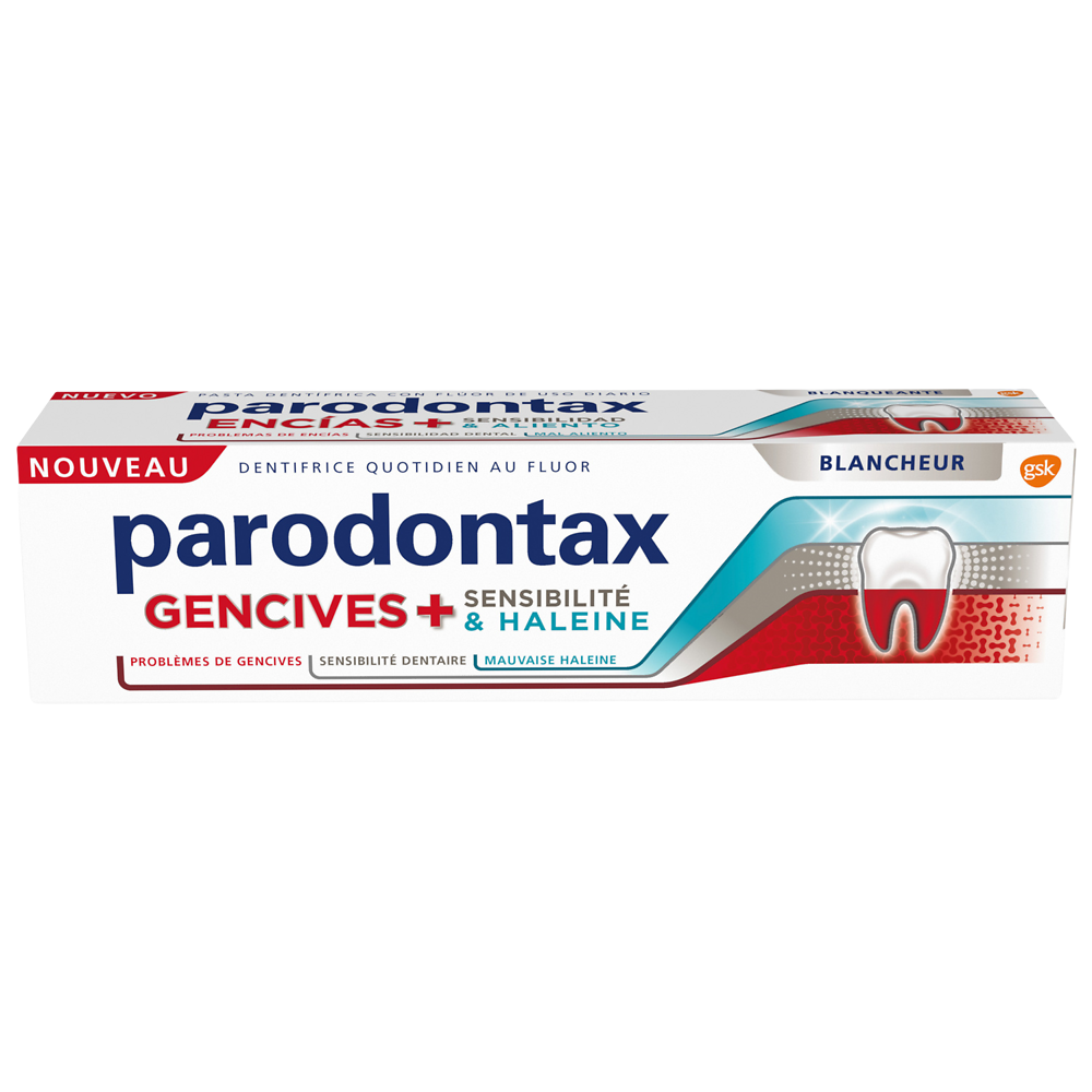 Dentifrice gencives + sensibilité & haleine blancheur PARODONTAX 75ml