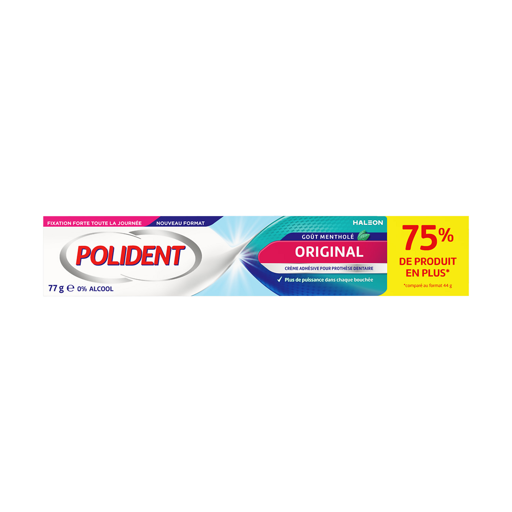 Crème adhérence maximum POLIDENT tube  0% 77g