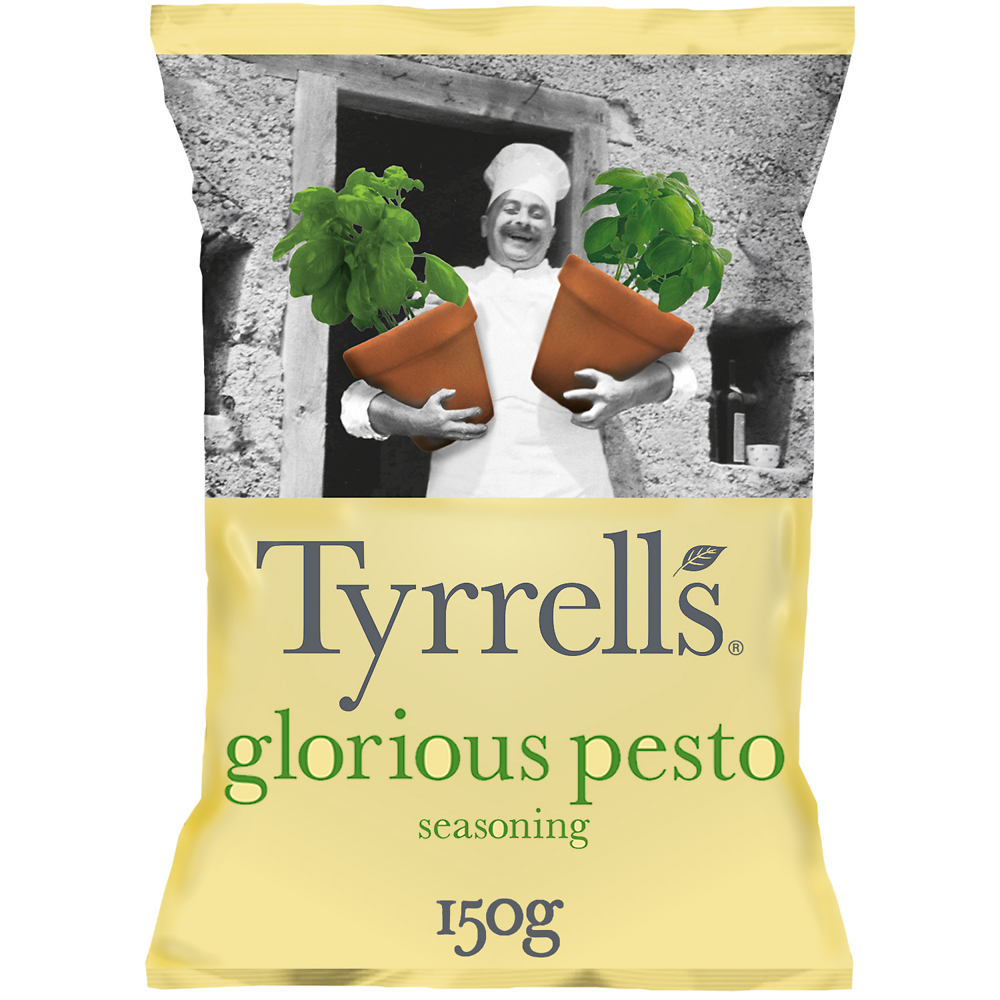 Chips de pomme de terre pesto parmesan TYRRELLS, sachet de 150g