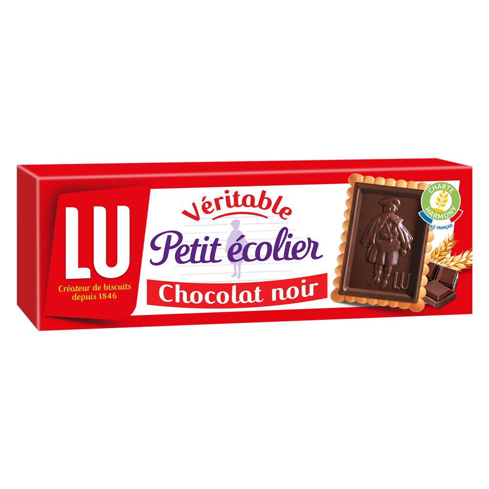 Biscuits petit beurre chocolat noir Petit Ecolier LU - Paquet de 150g