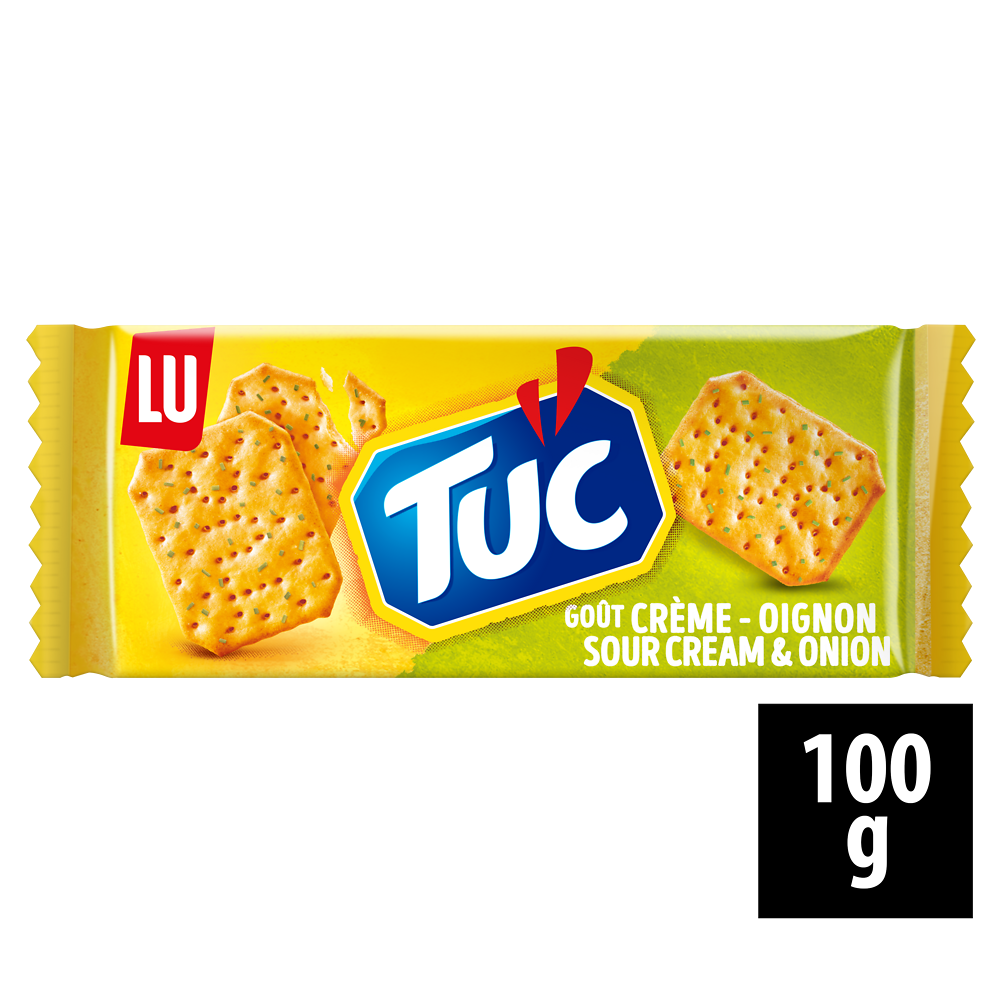 Biscuits apéritifs crème et oignon TUC LU - Paquet de 100g