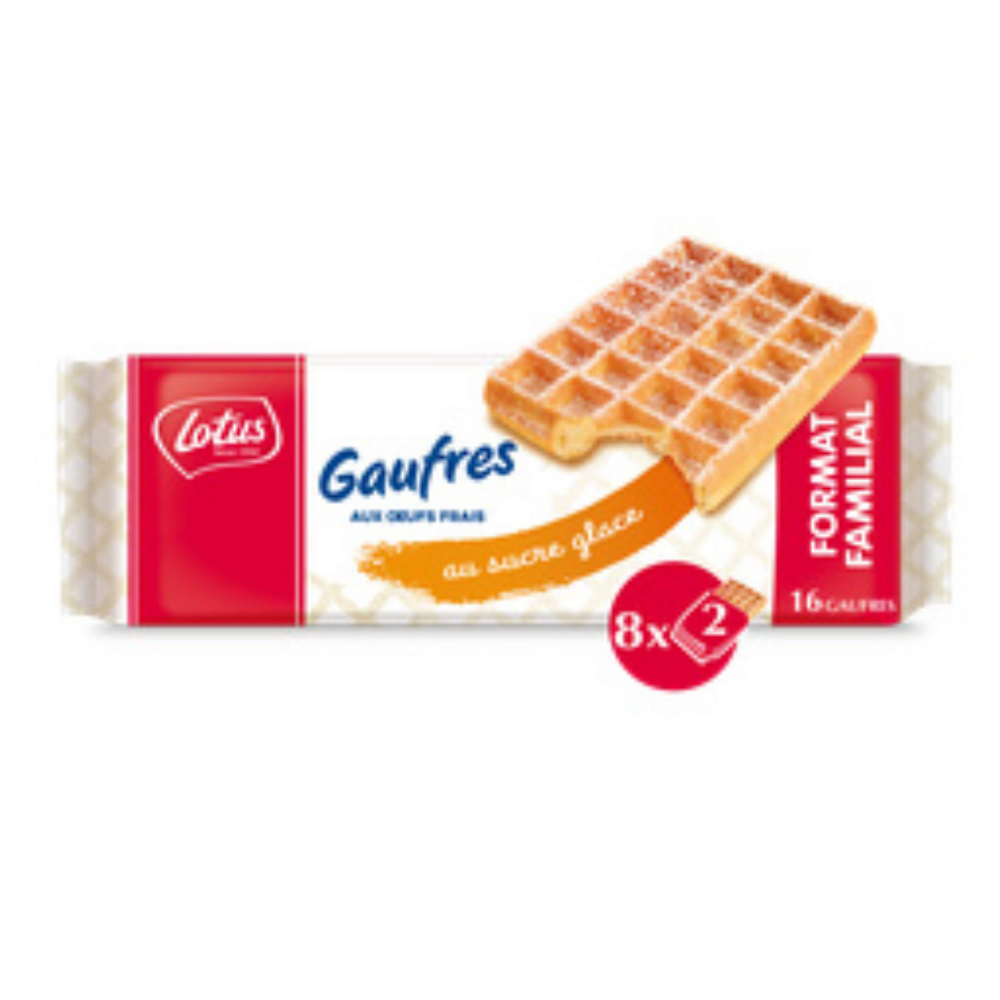 Gaufres moelleuse aux oeufs frais et sucre glace LOTUS 371G