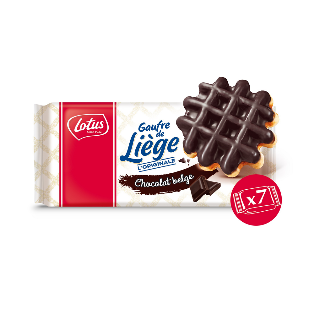 Gaufre de Liège chocolat  Lotus - x7 sachets - Le paquet de363g