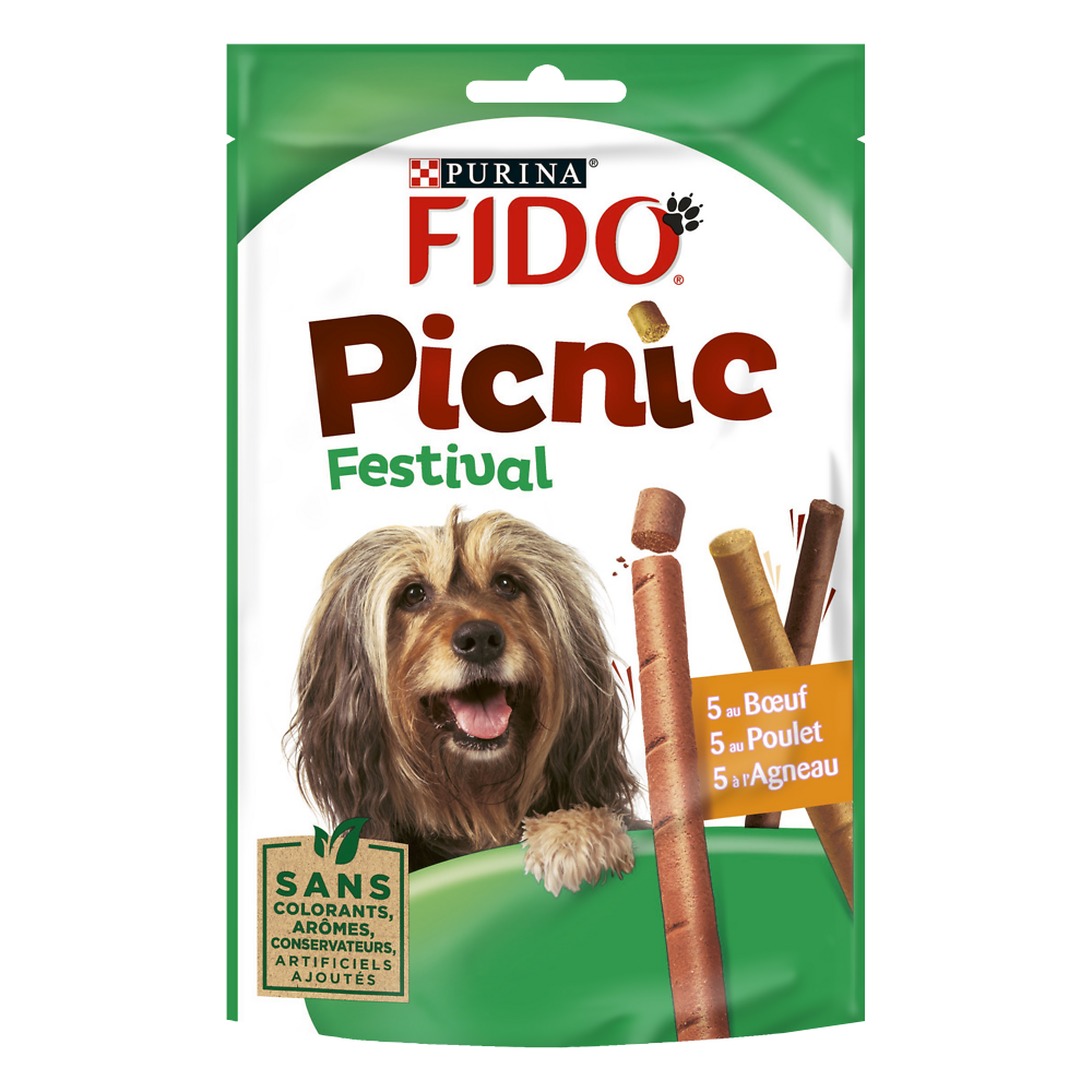 Friandises pour chien PICNIC FESTIVAL Boeuf, Poulet, Agneau FIDO - 126g