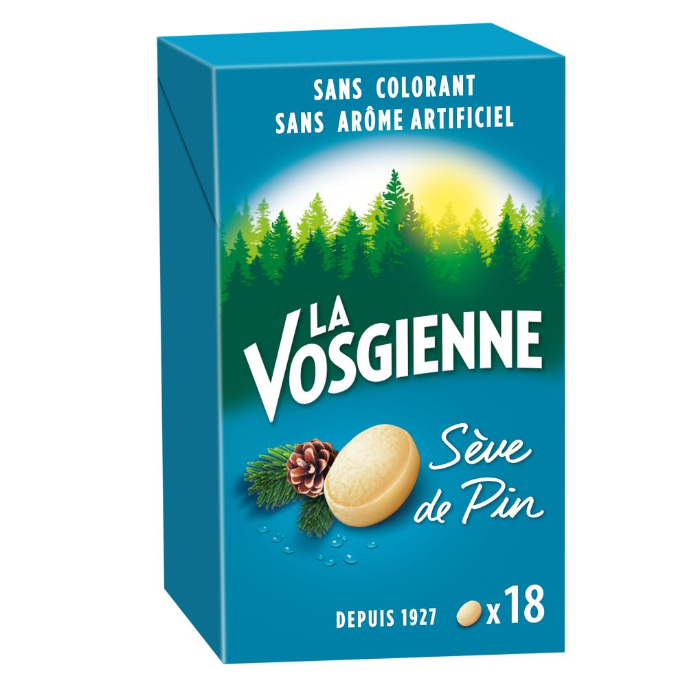 Bonbons à la sève de pin LA VOSGIENNE, 36g