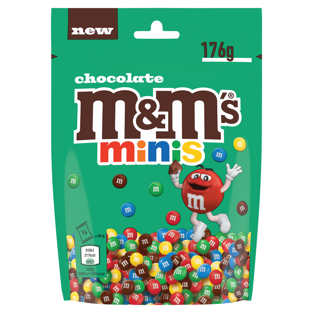 M&M's minis billes de chocolat enrobées, pochon 176g