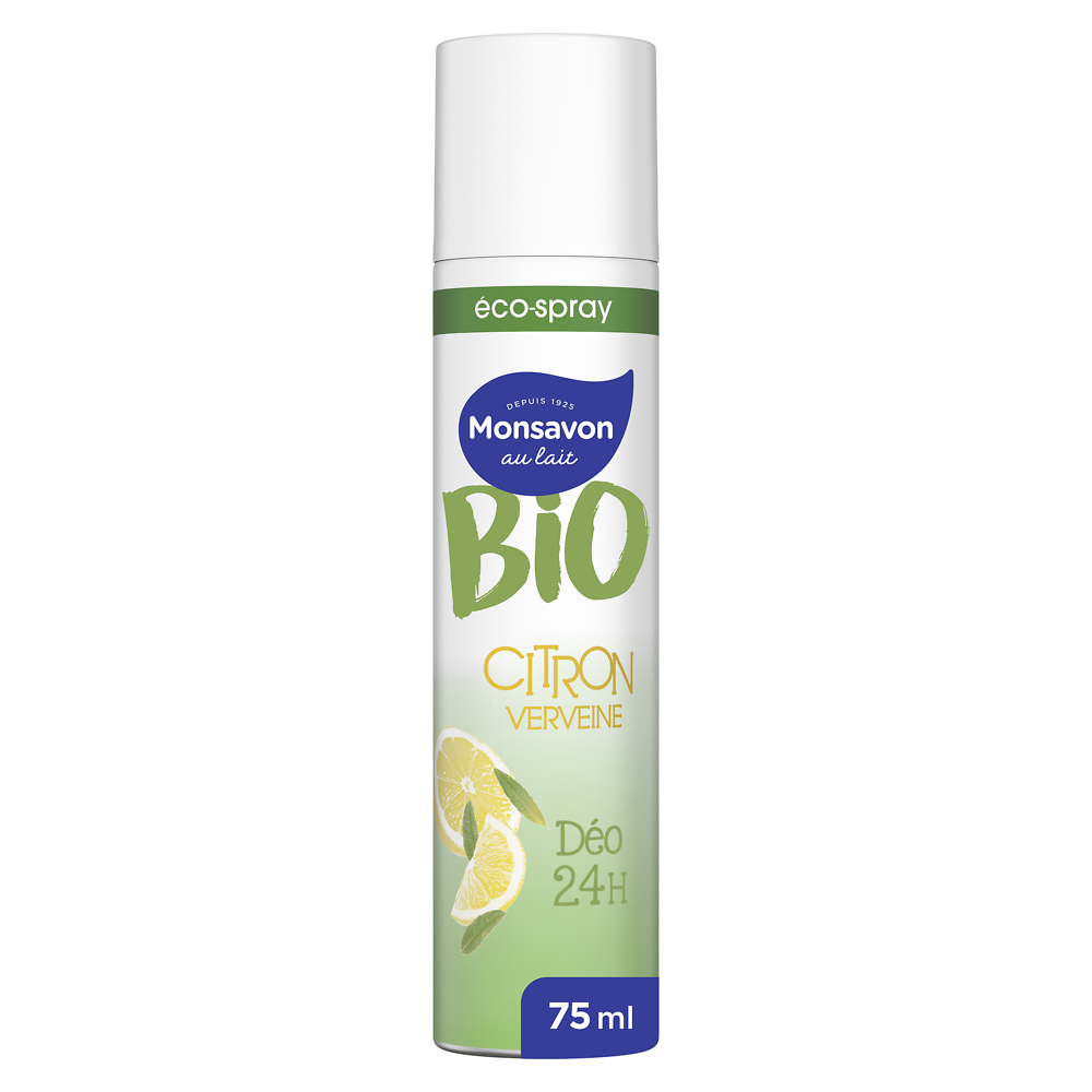 Déodorant bio citronnier verveine MONSAVON écospray 75ml