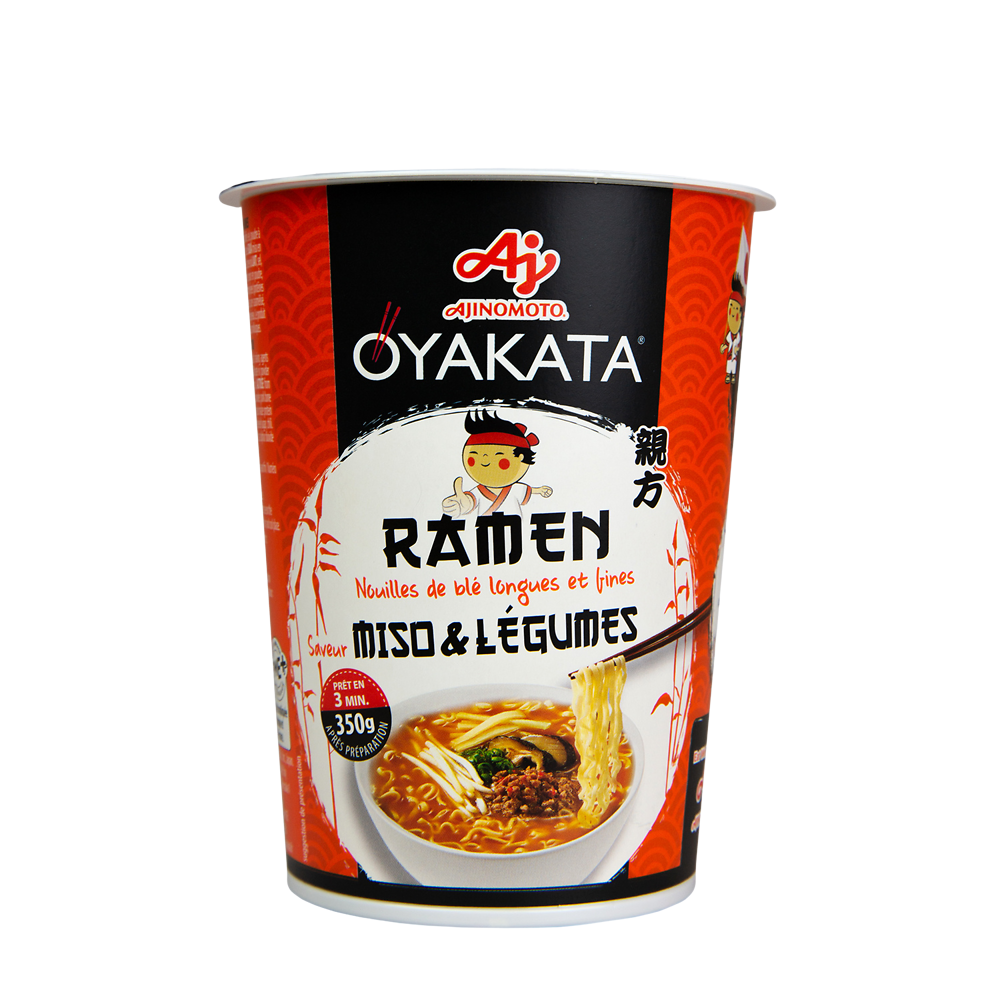 Ramen miso et légumes OYAKATA en cup 66G