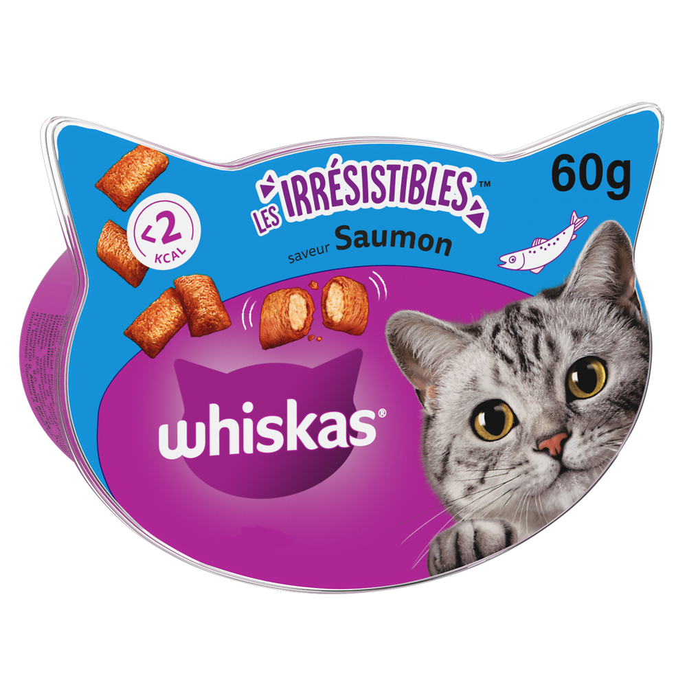 Friandises chat Les Irrésistibles au saumon WHISKAS - 60g