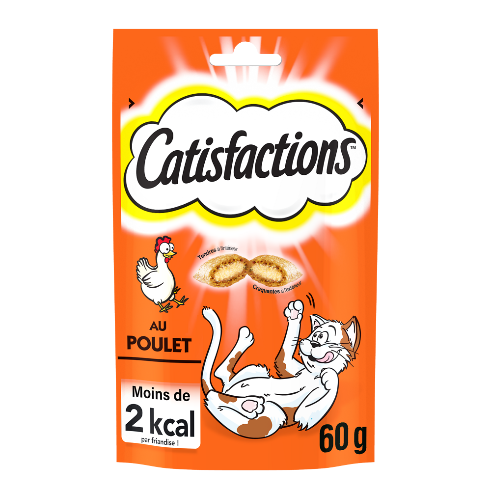 Friandises chat au poulet CATISFACTIONS - 60g