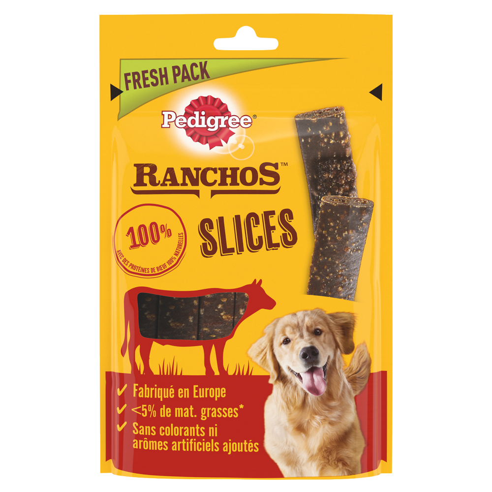 Friandises chien récompenses Ranchos Slices lamelles au Boeuf PEDIGREE- 60g