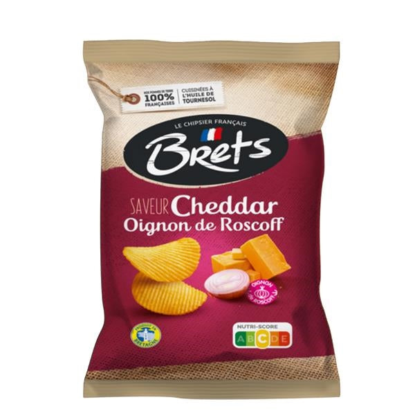 Chips Brets saveur cheddar & oignons de Roscoff 125 gr