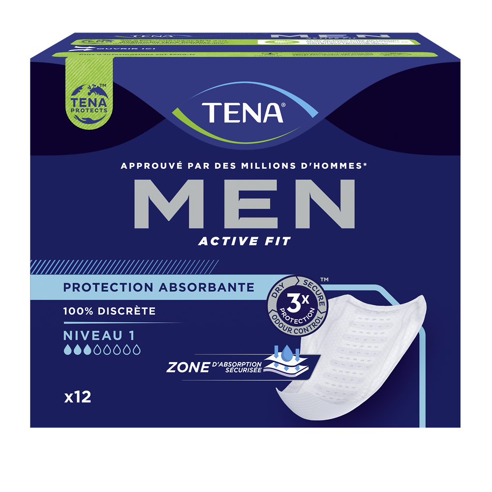 Serviettes d'incontinence Level 1 TENA FOR MEN, x12