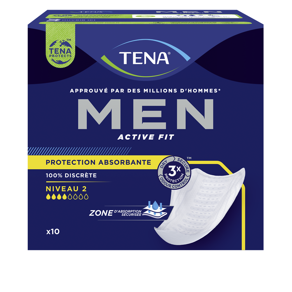 Serviette d'incontinence Level 2 TENA FOR MEN, x10